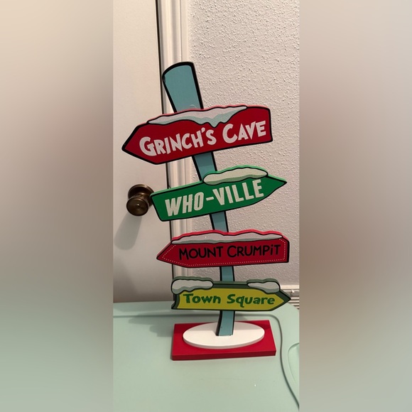 Adorable Who-Ville Grinch Wood Sign- NWT - Picture 2 of 3